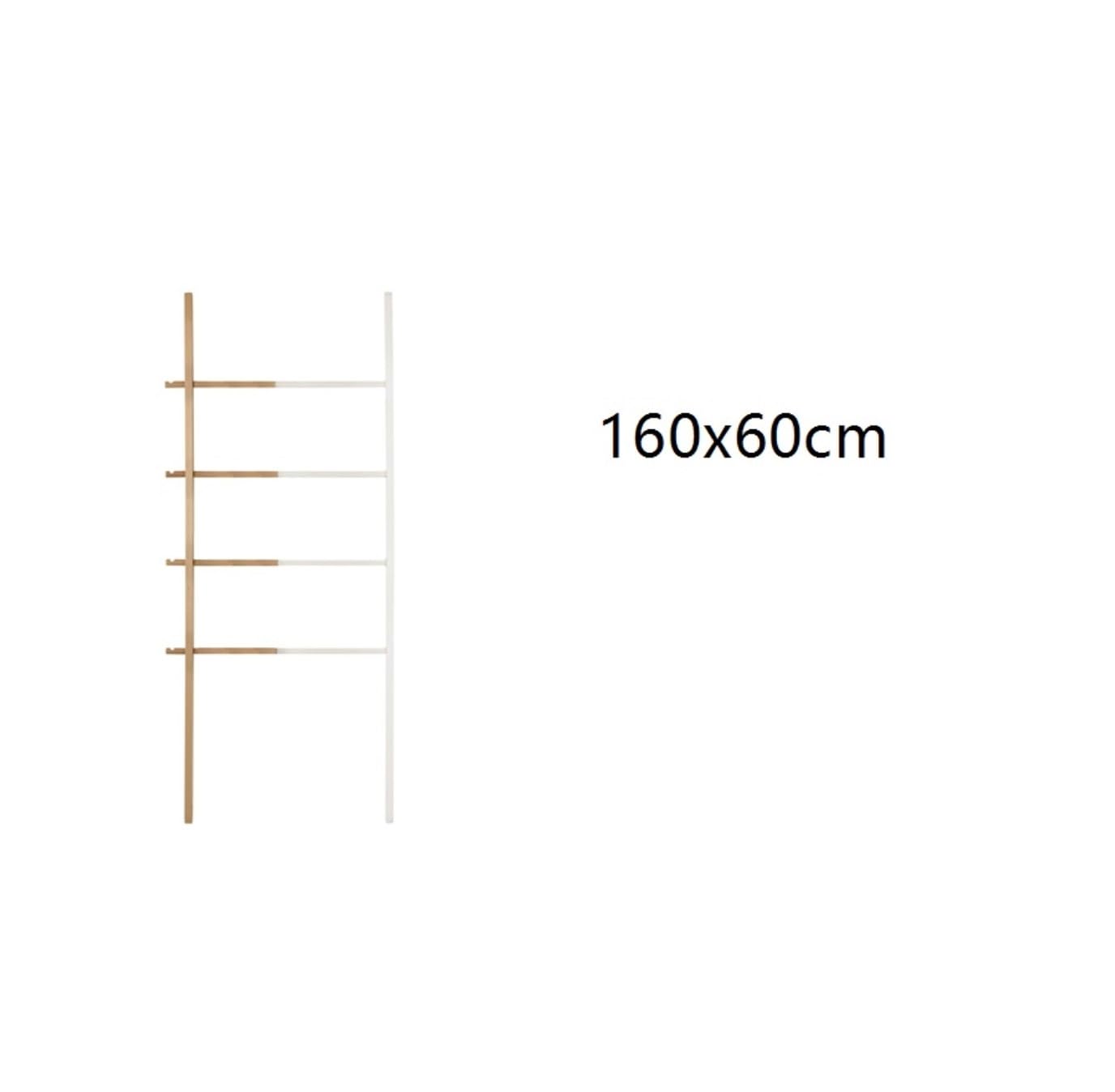 SHSWUD Free Standing Towel Rack, Pool Towel Ladder Wooden Rack Rail Blanket Clothes for Bathroom Bedroom Large Storage(White)