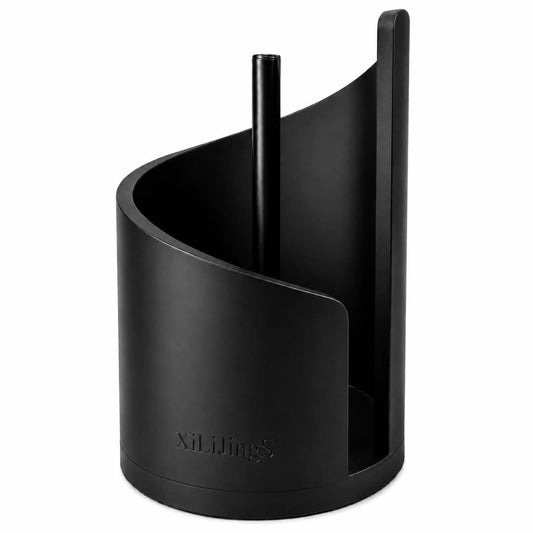2026 New -Mountain Paper Towel Holder – with Mango Wood,Round Base & Iron Holder, Modern Countertop for Kitchen & Living Room Daily Use (Black)