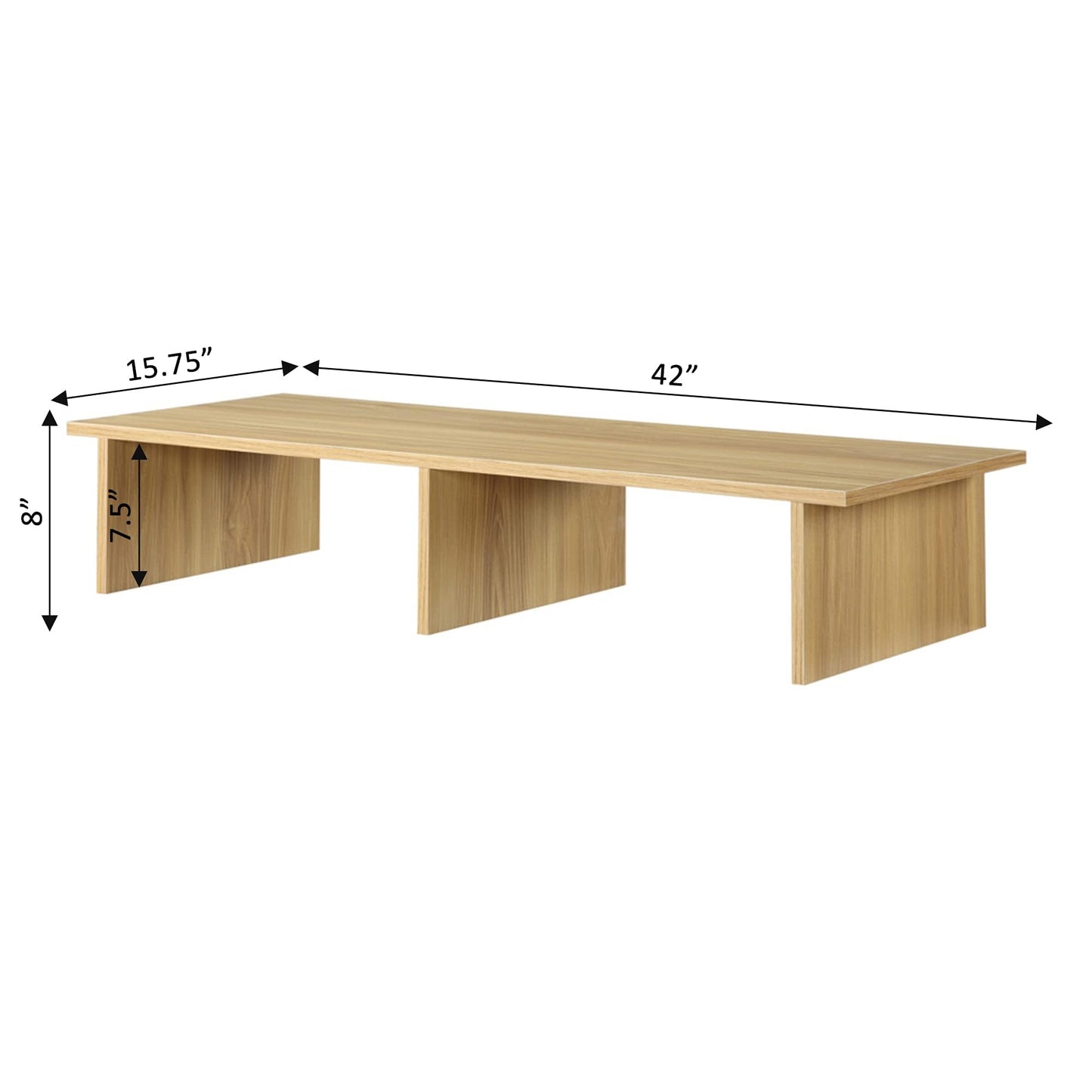 Convenience Concepts Designs2Go TV/Monitor Riser for TVs up to 46 Inches, Light Oak