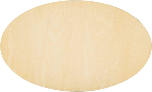 15PCS Unfinished Natural Wood Slices for DIY Crafts - Oval Wood Tags,Christmas Ornaments & Wedding Decor, Hanging Embellishments for Painting/Engraving（3.54x2.16 Inches）