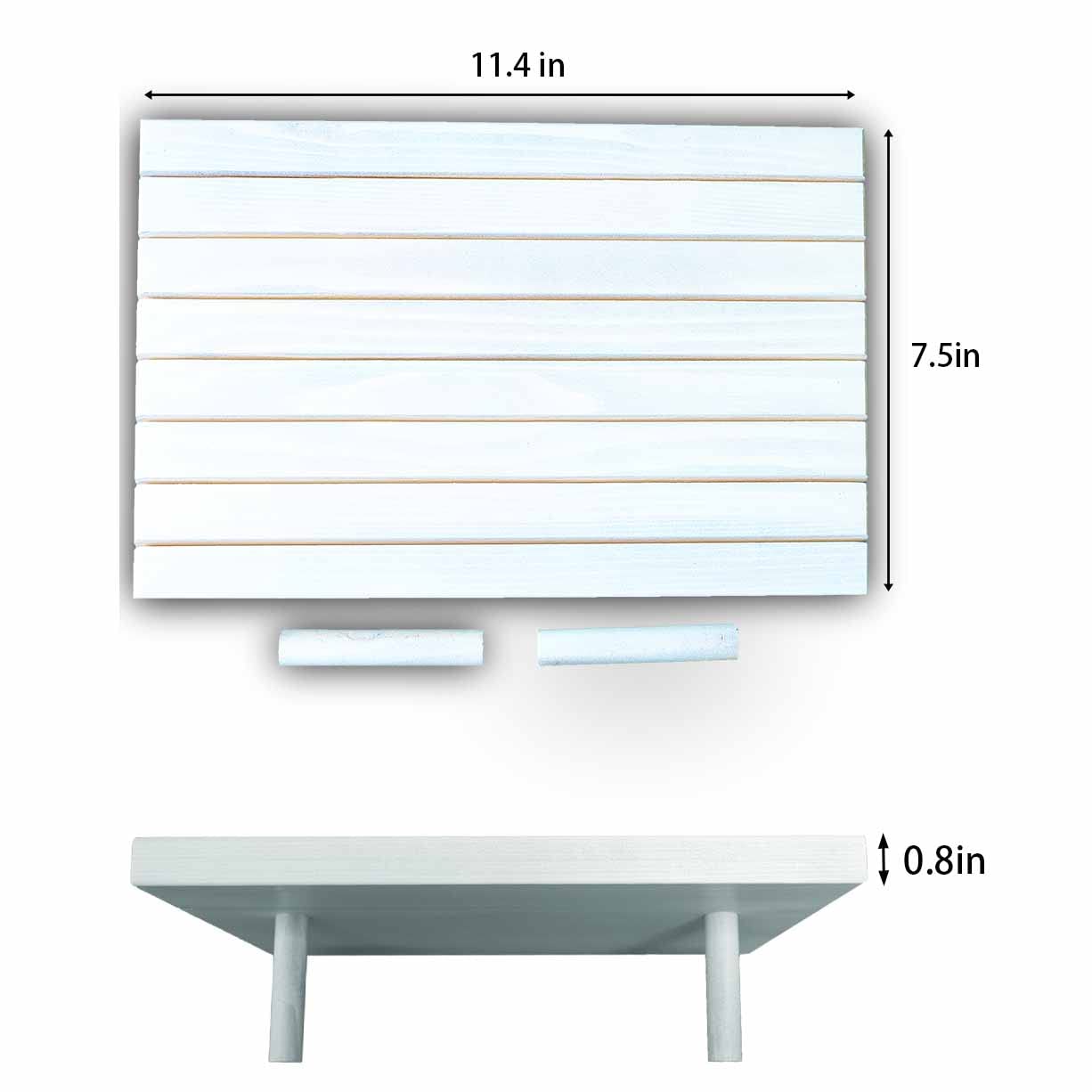LUBANHAND Wooden Portable Earring Card Display stand For Vendors White