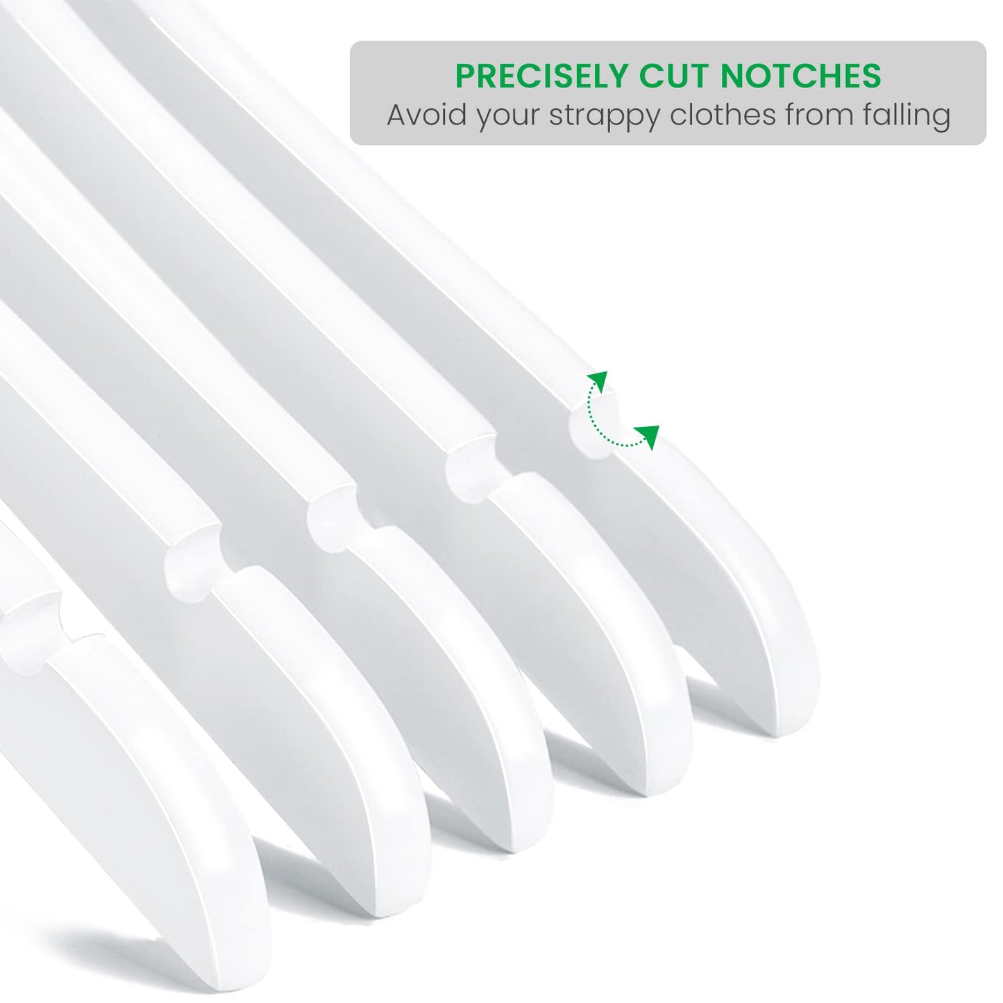 Nature Smile Wooden Coat Hangers Wood Shirt Dress Jacket Clothes Hangers with Extra Smooth Finish, 360 Degree Swivel Hook(10pcs White)