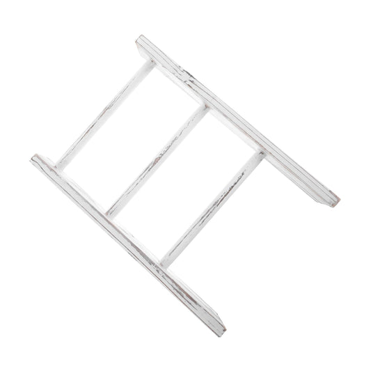 BUGUUYO Mini Ladder Towel Rack Rustic Bathroom Decor Farmhouse Bathroom Accessory Towel Drying Rack White