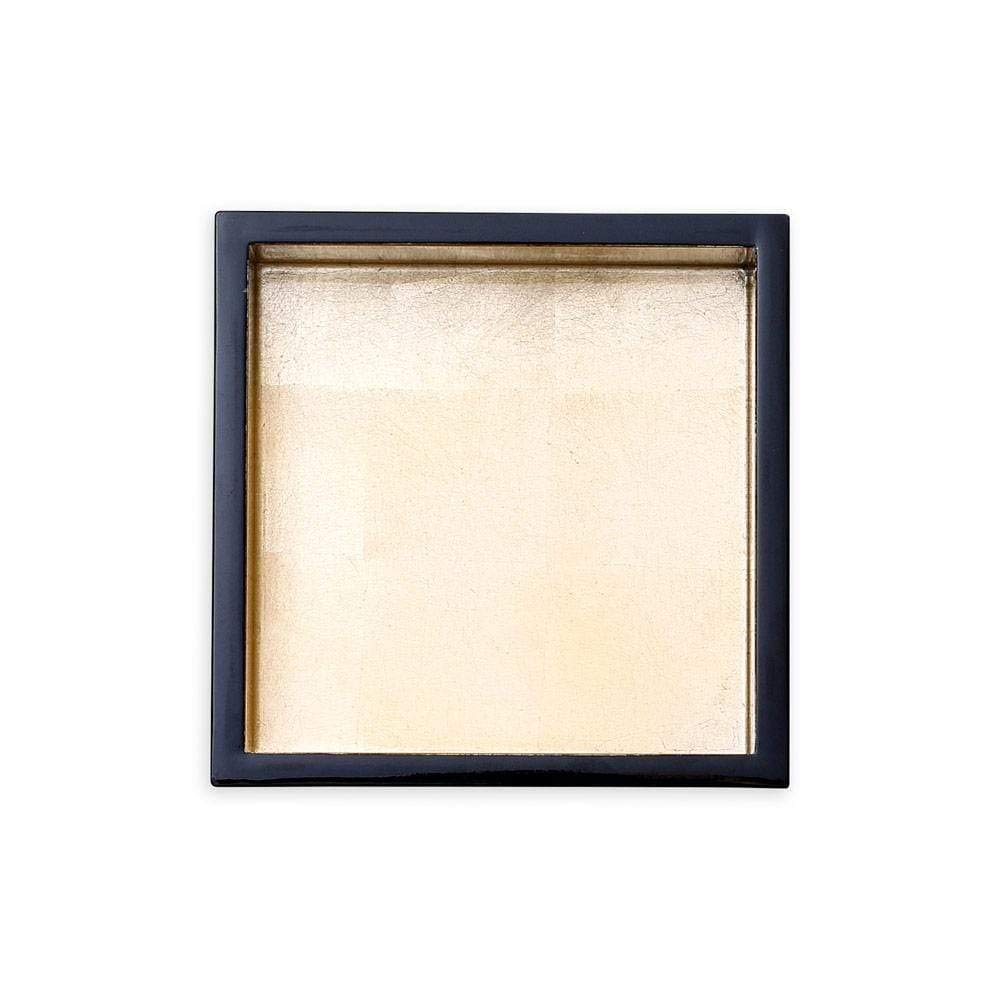 Caspari Lacquer Cocktail Napkin Holder in Black & Gold – Handcrafted High-Gloss Wooden Holder for Caspari Cocktail Napkins, Elegant Bar or Table Accessory