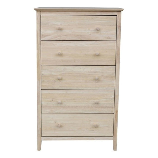 International Concepts Dresser with 5 Drawers ,Unfinished