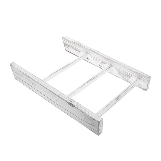 ANDRESLAD Mini Blanket Ladder Rack Small Farmhouse Decorative Wall Mounted Towel Holder Space Saving Display for Bathroom Kitchen Versatile Multifunctional Design in White