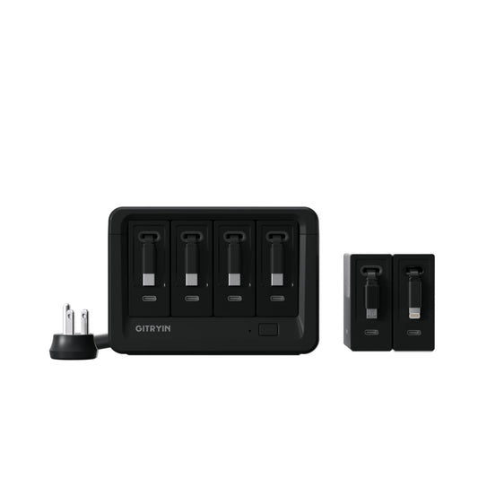 Gitryin 1 Micro USB, 1 Lightning, 4 Type-C Retractable Wall Chargers and 1 Power Strip, Desktop Modular Charging Station
