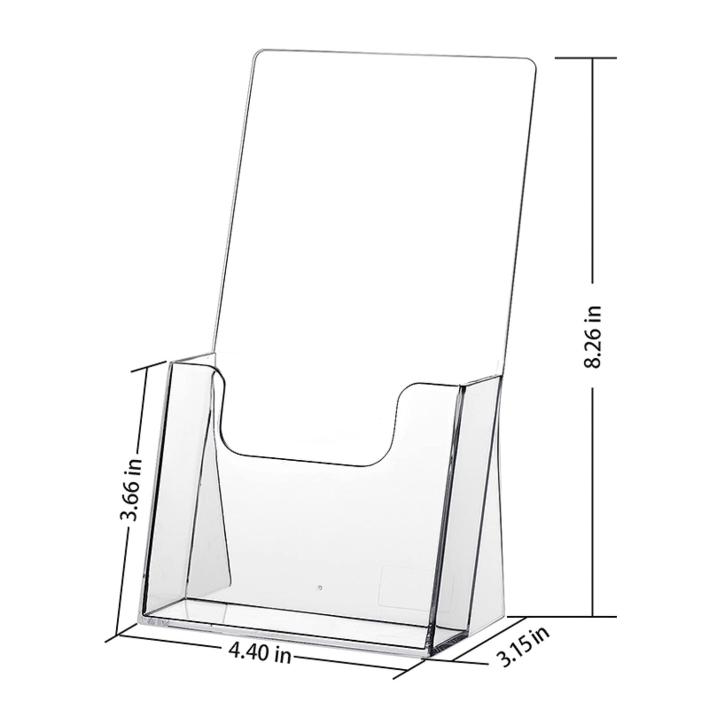 zavekia Acrylic Brochure Holder,6 packs Thicker Countertop Literature Holder Plastic Flyer Display Stand for Magazine (6 packs)