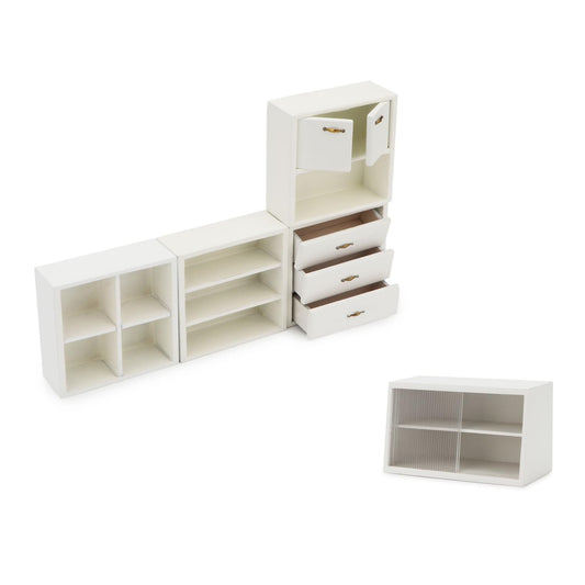 Dollhouse Miniature Furniture & Cake Cabinet Wooden Cabinet Cupboard Closet Various Styles of Furniture Accessories