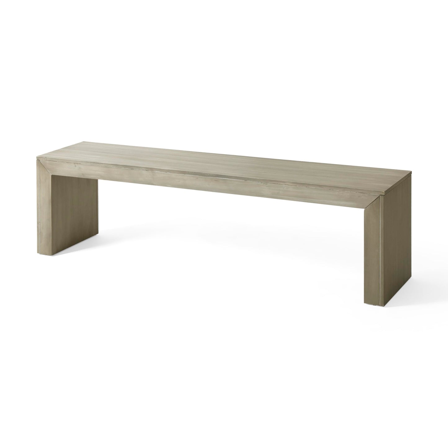 Merax 63 Inch Wood Dining Bench, Solid Acacia Wood Entryway Bench, Wooden Farmhouse Bench for Dinner Table, Kitchen, Bedroom, Living Room, Plants, Easy Assembly, Grey+Taupe
