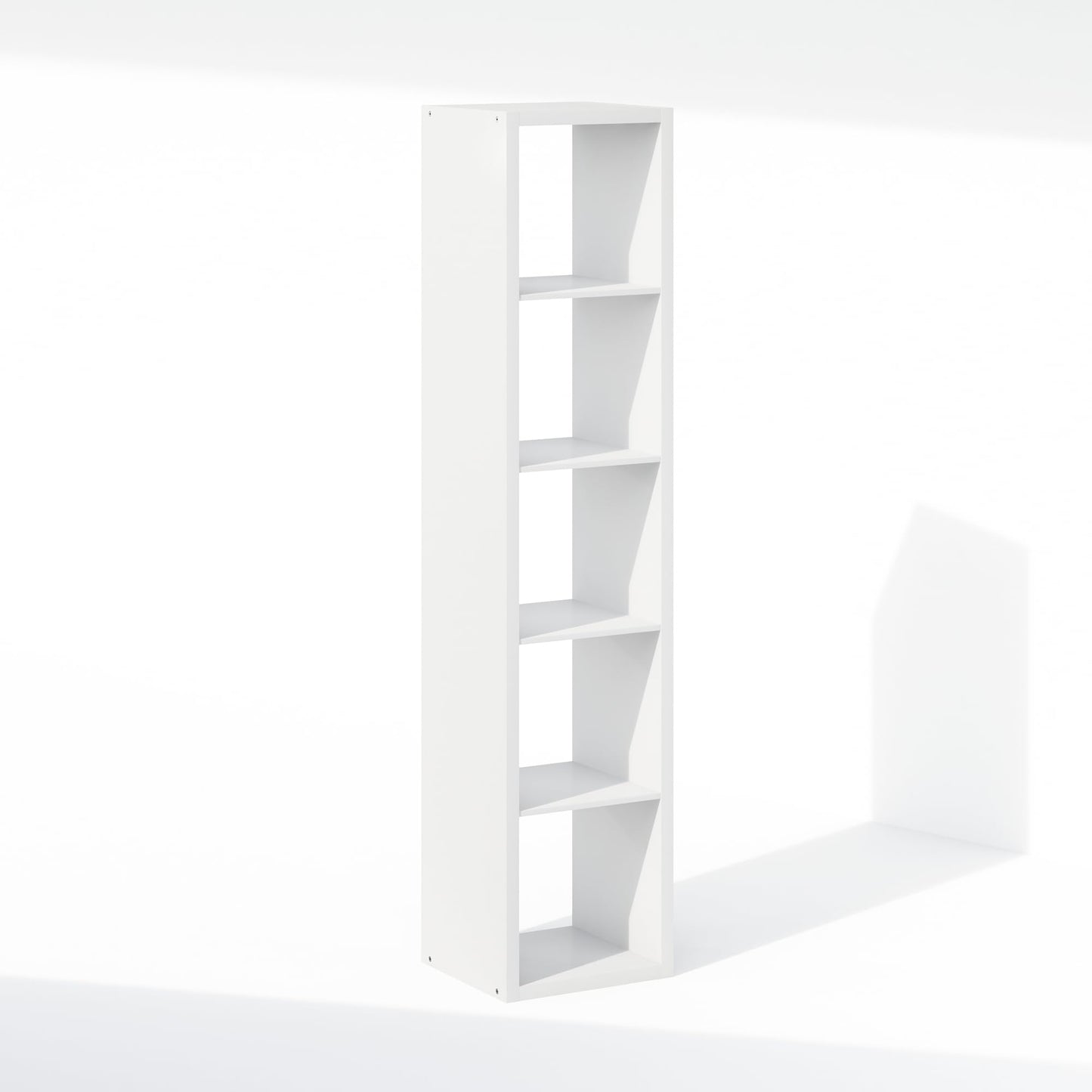 Furinno Cubic Closet Organizers and Storage, 5-Cube Closet Organizer, Open Shelf Closet Storage, Extra Thick Frame for Wardrobe, Bedroom, Living Room, White