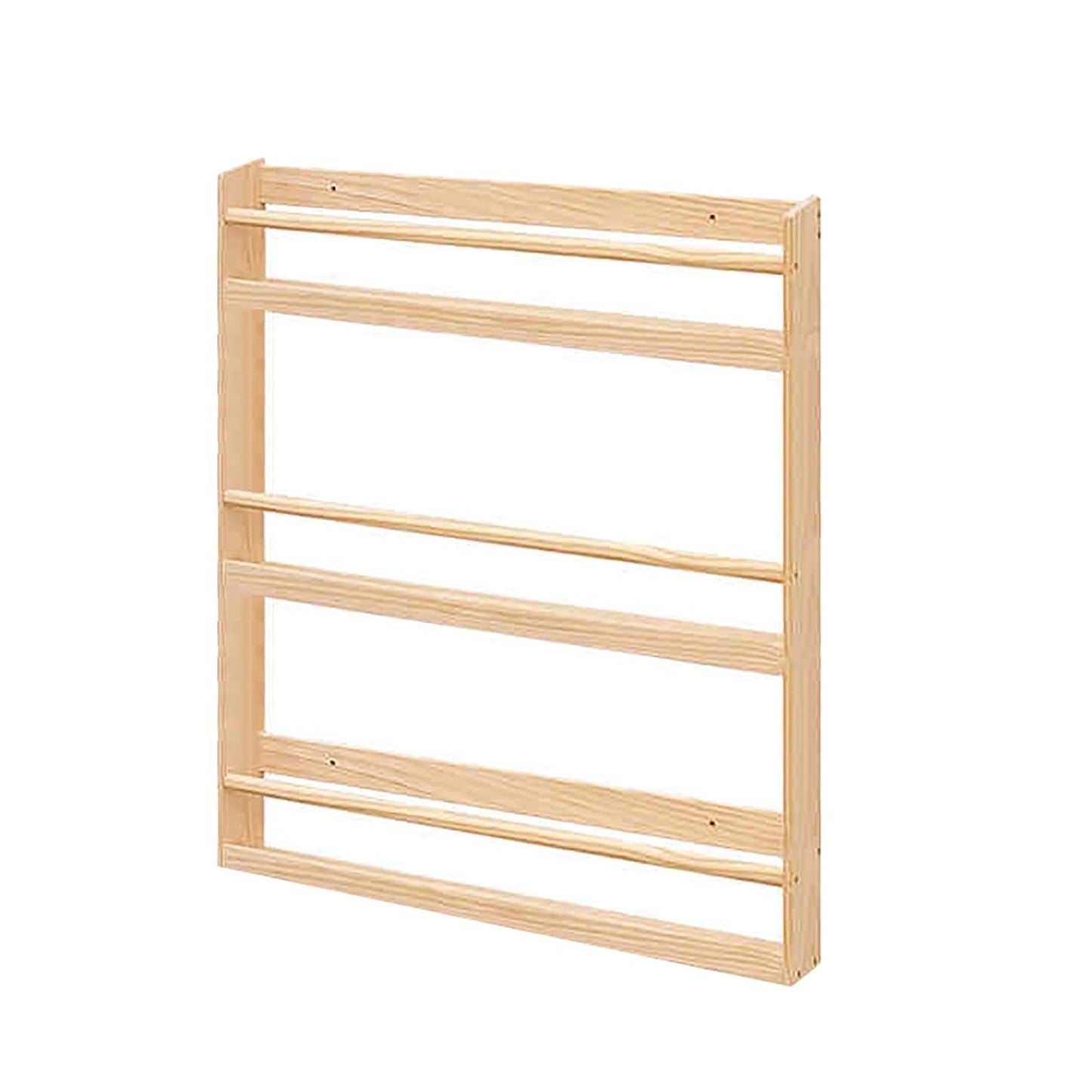 Hanging Bookshelf Magazine Rack - Wooden Magazine Holder with 3 Pockets, Folder Organizer Bin for Magazines, Books, and Newspapers - Literature Storage Solution