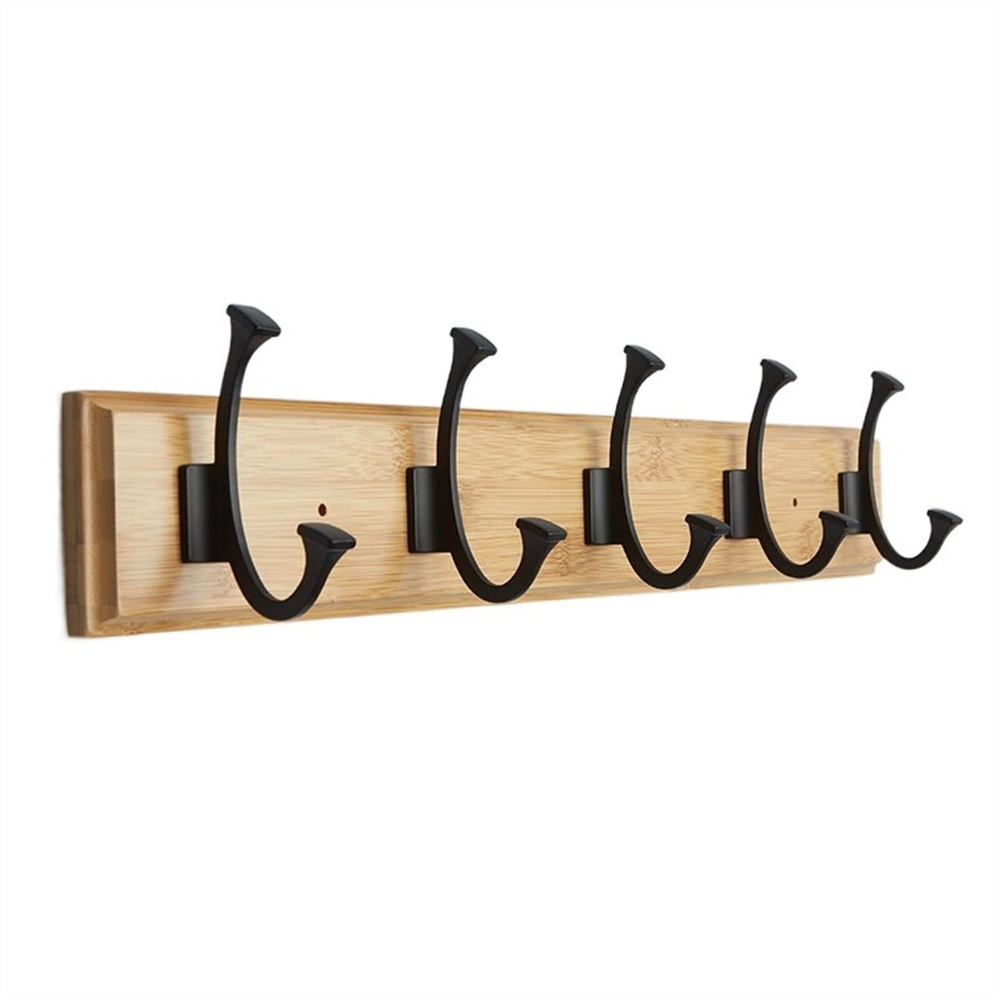 GAORUIFENG Wall Mounted Coat Rack Wall Hanging Coat Rack, Wooden Hook, Coat Hook, Simple Shelf for Entrance, Living Room, Bedroom, Wardrobe, Porch, Kitchen Coat Rack Tree (Color : Brown) (Natural)