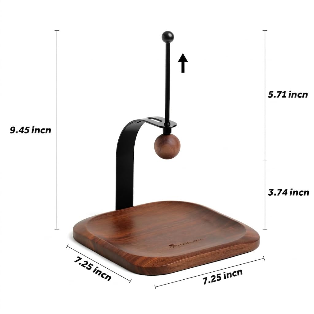 Walnut Napkin Holder for Table Wood Square Napkin Dispenser with Metal Cocktail Napkin Holder, Suitable for Kitchen, Restaurant, Bar, Office, Parties, Home Décor (Black Walnut Wood)
