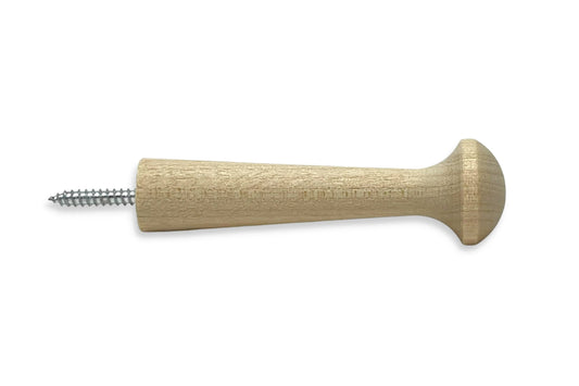 Screw-On Shaker Pegs Birch Hardwood - 2.9-Inch Wood Length Plus Hangerbolt - 10-Pack