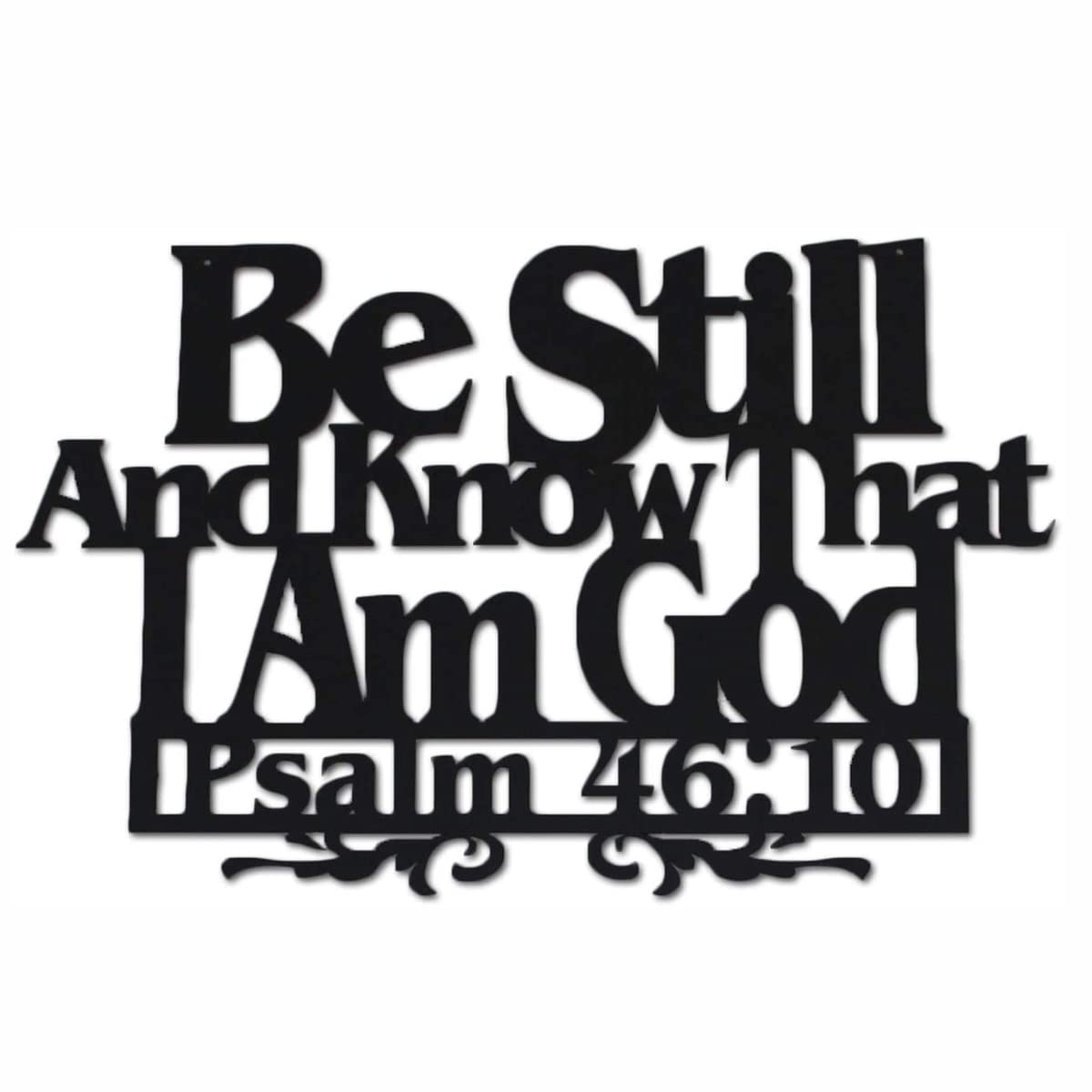 Inspirational Word Art, Christian Faith Biblical Verse Wall Sign, Hand-Made Wooden Decoration Plaque for Home, Office, Church – Real Wood – Made in the USA – 17 x 11 inches (Be Still)