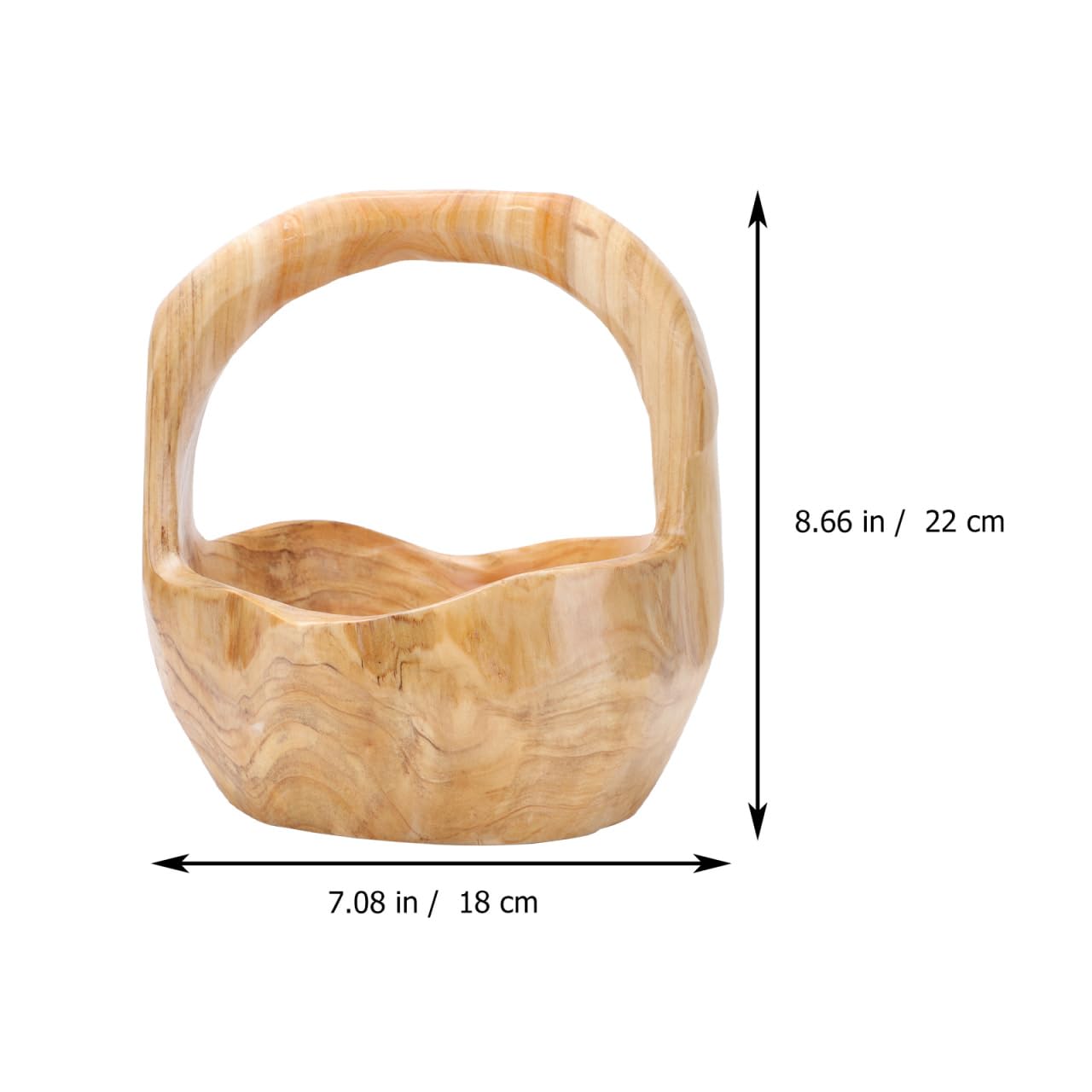 SOLUSTRE Wooden Fruit Basket Kitchen Serving Tray Decorative Bowl Appetizer Tray Creative Root Carving Bowl Snack Plate for Parties Style