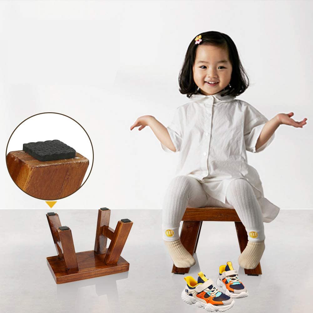 XDSTOOL Small Stool Wooden Step Stool Footstool Solid Wood 8 inch for Kids Adults Plant Stand Fishing Stool (Brown)