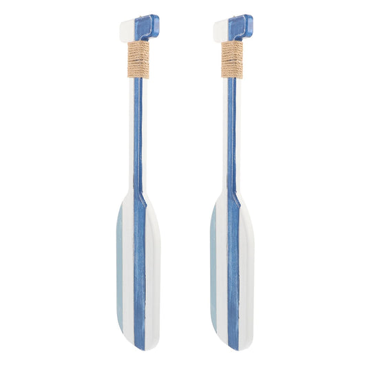 LIFKOME Nautical Wooden Double Oar Decors with Rope Nautical Oar Paddles Wall Decor Indoor Décor Beach House Paddle Decor Door Hanging Ornament Beach Theme Home Decoration