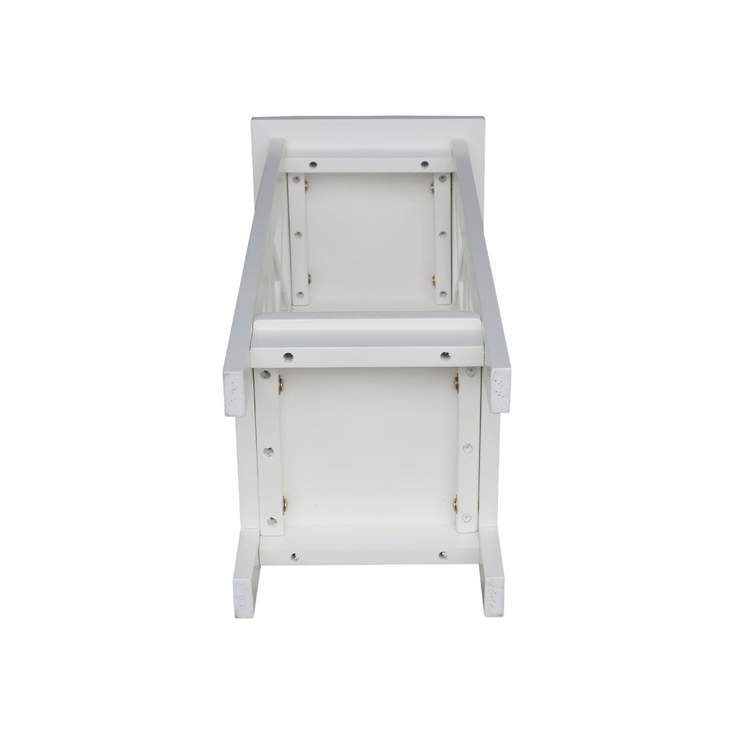IC International Concepts, 30" X-Sided Plant Stand , Solid Wood, Real Parawood, 12" W x 12" D x 30" H, Easy Assembly, Snow White