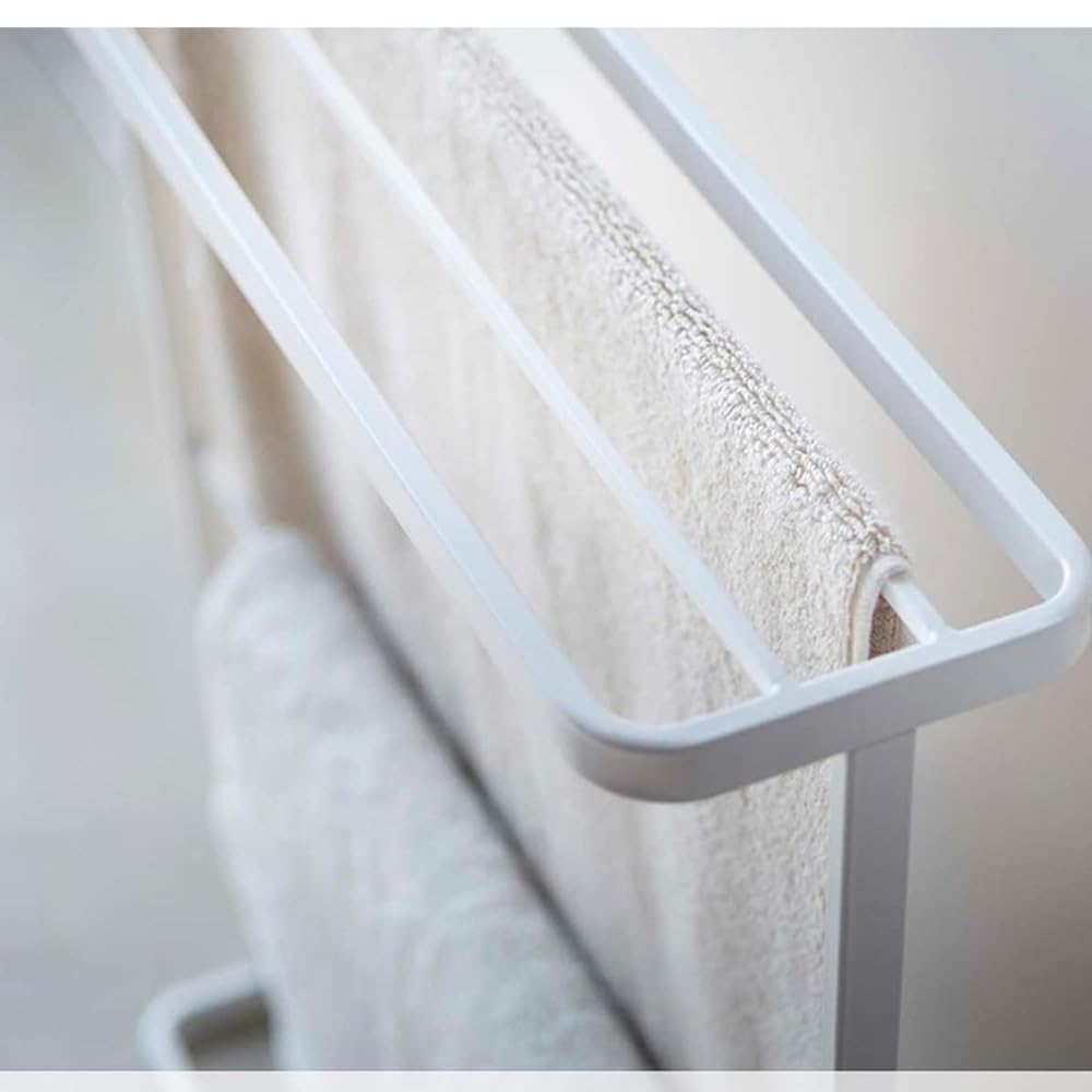Towel Rack Iron Floor Towel Rack Bathroom Storage Simple Free Standing Rail