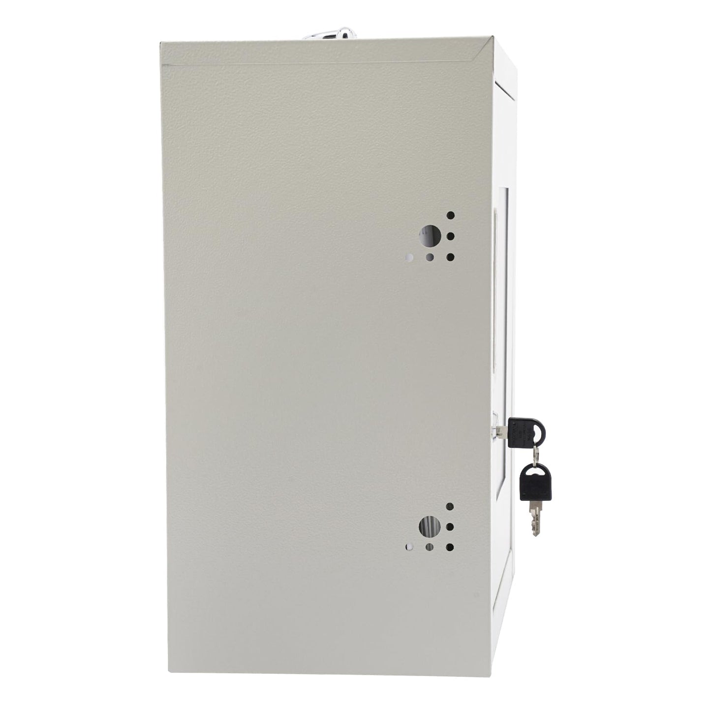 Eapmic Cell Phones Storage Cabinet Clear Cell Phone Locker Box for Pocket Cellphone Holder,Wall-Mounted&Freestanding with a Locked,Can be Carried by Hand for Office Classroom (24 Slots,Steel)
