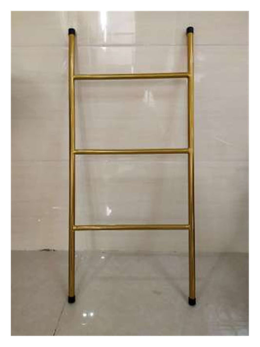 Coat Rack Simple Hanger Bedroom Wrought Iron Wall Coat Rack Floor-Standing Ladder-Shaped Clothes Storage Rack Hanger Tree Hat Hanger Holder (Color : Gold-42x88cm)