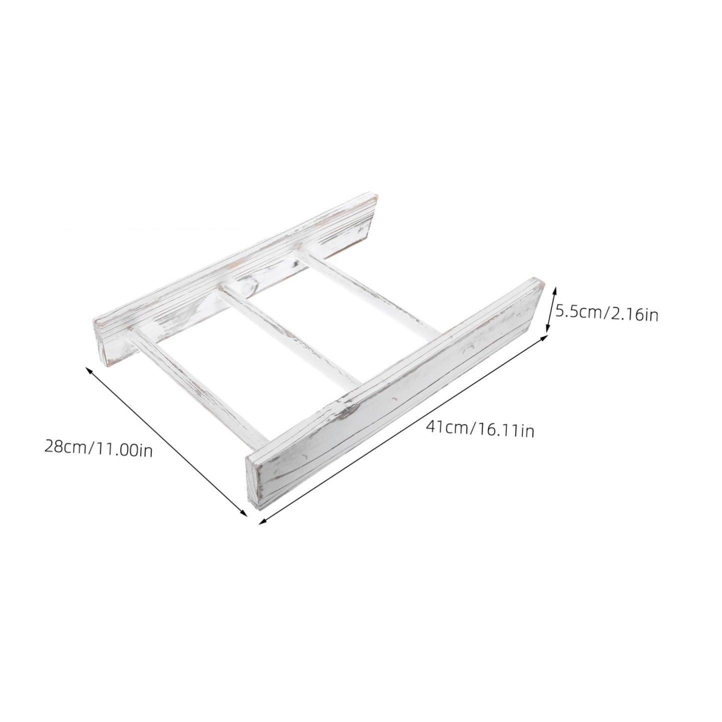 KOCKSHION Miniature Farmhouse Tea Towel Ladder Rack Rustic Bathroom Decor Compact Ladder Towel Holder for Kitchen Counter Space Saving with Elegant White Finish