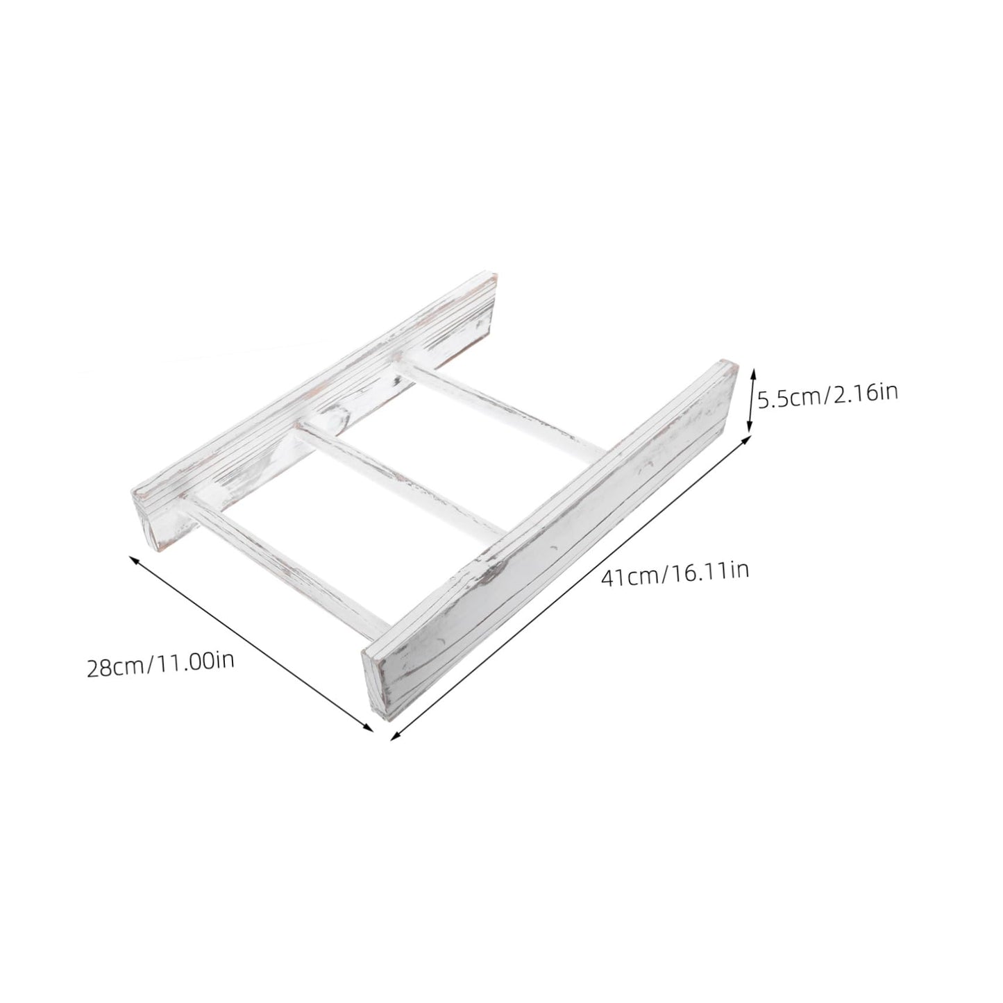 ANDRESLAD Mini Blanket Ladder Rack Small Farmhouse Decorative Wall Mounted Towel Holder Space Saving Display for Bathroom Kitchen Versatile Multifunctional Design in White