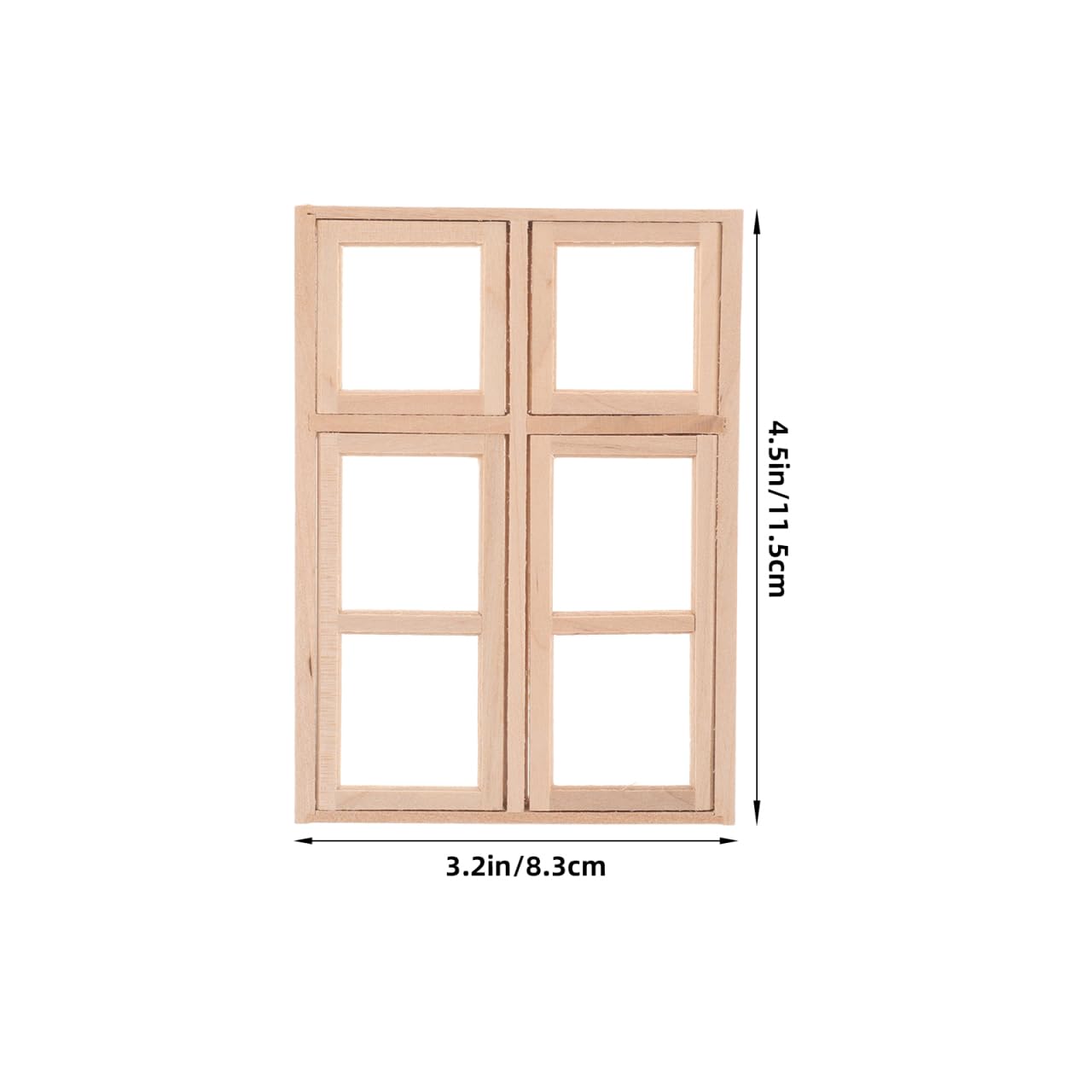 Totority Dollhouse Doors and Windows Model 1 12 Scale Miniature Wooden Frame Door Window Accessory for DIY Craft Scenes Doll House Furniture Home Decoration Mini House Building