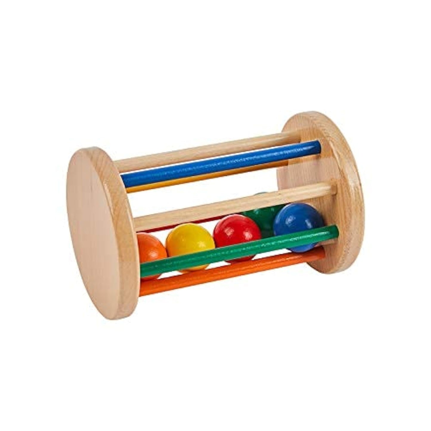 Tiger Montessori Spinning Drum Toy Play Kit for 6-12 Months Infant,Wooden Spinning Rainbow Baby Toys, Learning & Education Toys for Early Development