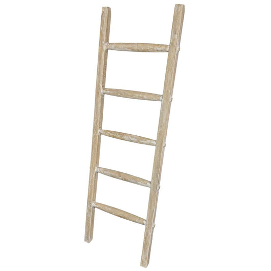 Blanket Ladder Wood Quilt Rack |5 ft Decorative Wooden Ladder | Rustic Ladder Decor for Living Room, Perfect Blanket Ladder Rack Stand & Holder, Ideal for Blankets, Throws, Quilts