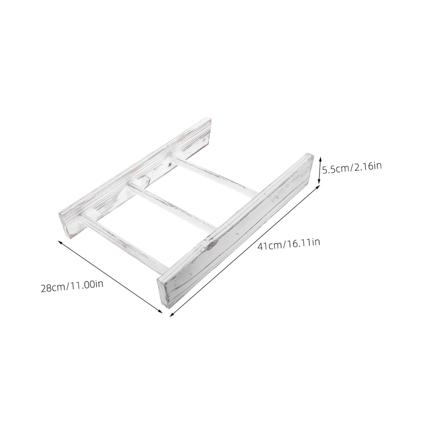 COSMEVIVI Rustic Mini Ladder Towel Rack for Small Spaces Space Saving White Tea Towel Holder and Display Stand Multipurpose Farmhouse Bathroom Decor Organizer Compact Decorative Shelf