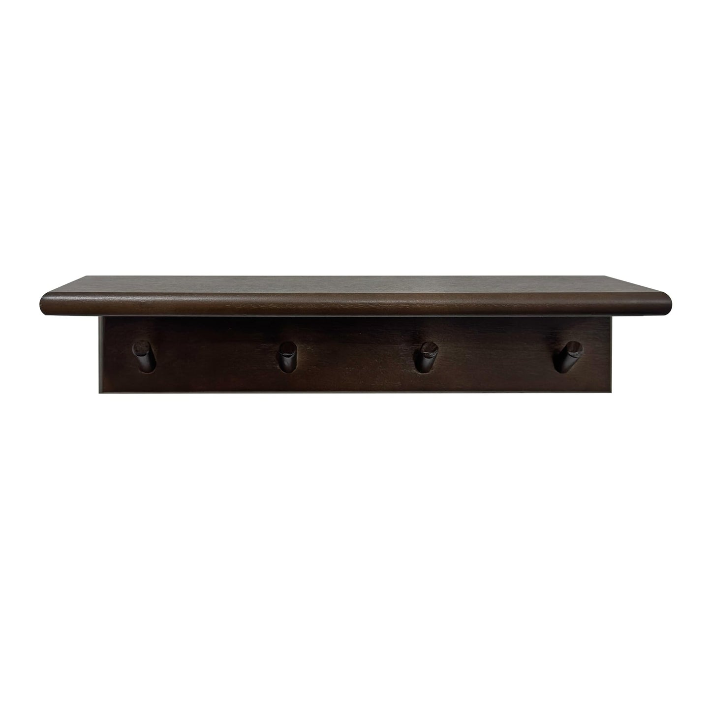Musanpou Wall Mounted Coat Rack with Shelf, Walnut Color，hat Rack for wall