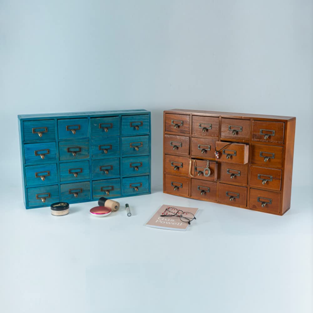 PACKGILO Apothecary Drawers Apothecary Cabinet with Drawers, Brown