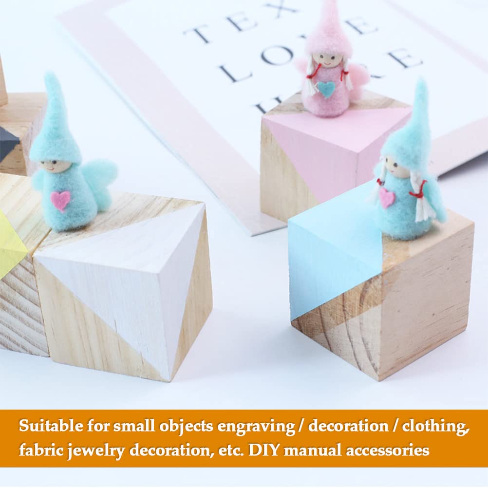 BUYGOO 30Pcs 2 inch Wooden Cubes Wood Blocks Unfinished for Crafts, Wood Square Blocks for Crafts and DIY Décor