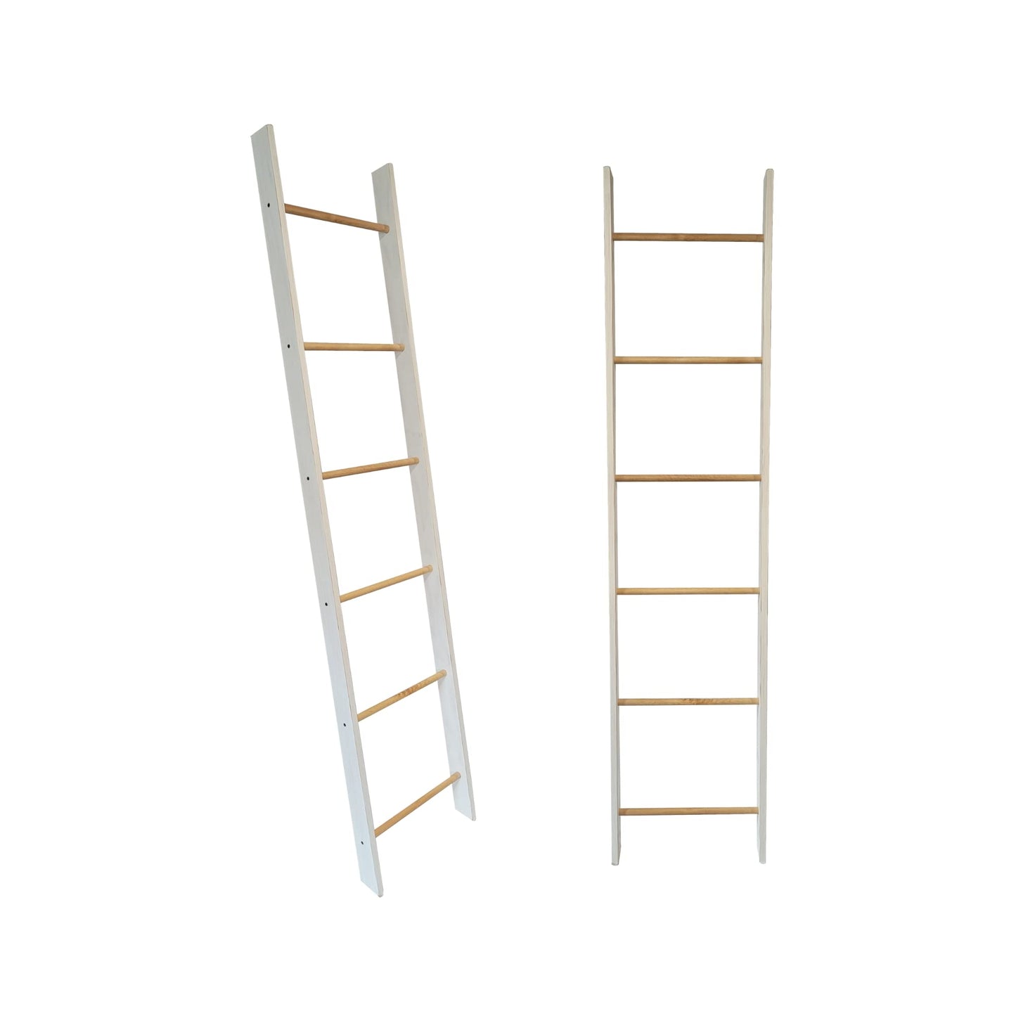 Decorative Blanket Ladder- 4FT 5FT 6FT 7FT and 8FT Quilt Ladder Rack Painted White, Blue or Red