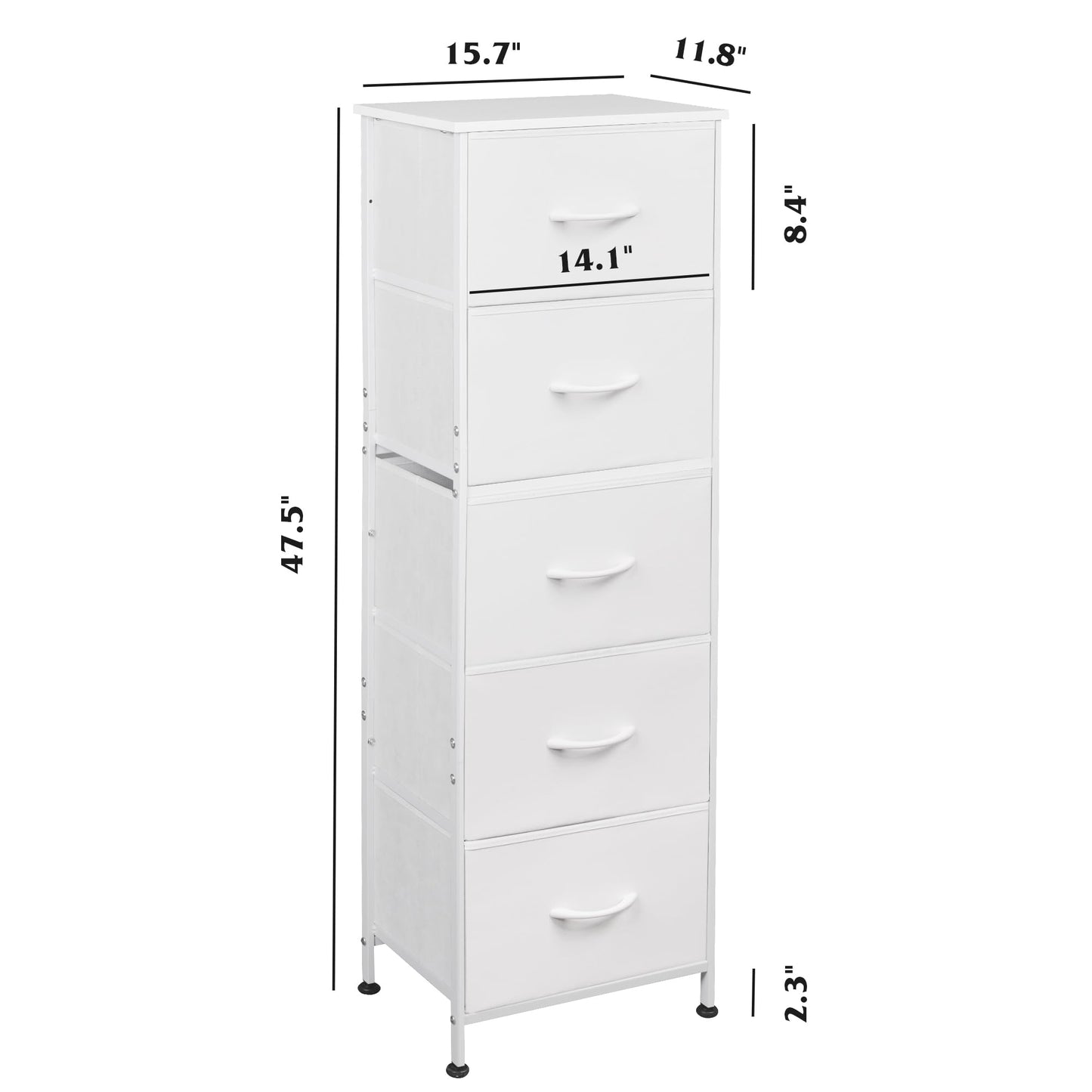 WLIVE 3 Drawer, 5 Drawer and 9 Drawer Dresser Set, Dresser for Bedroom, Closet, Hallway, Storage Organizer Unit, Dressers & Chests of Drawers, White