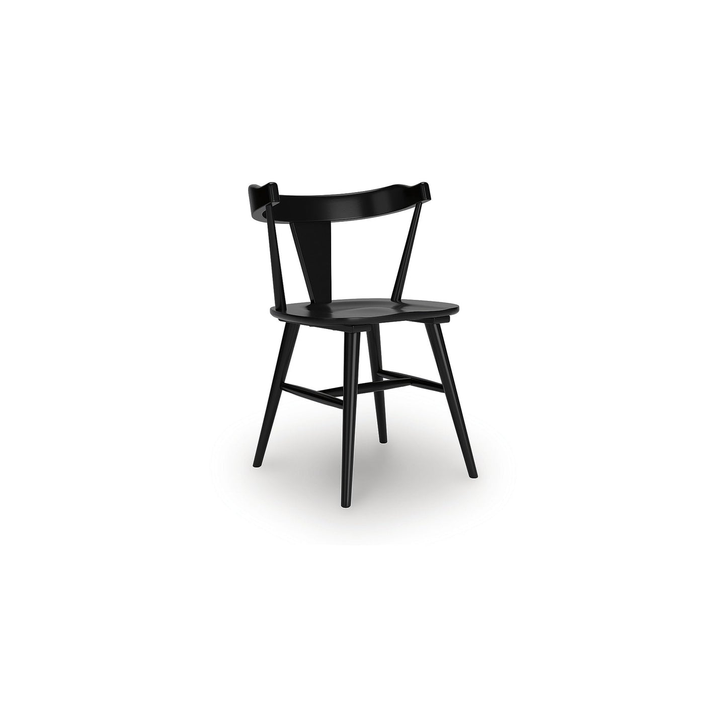 Signature Design by Ashley Gretlynn Casual Solid Wood Armless Dining Chair, Set of 2, Black
