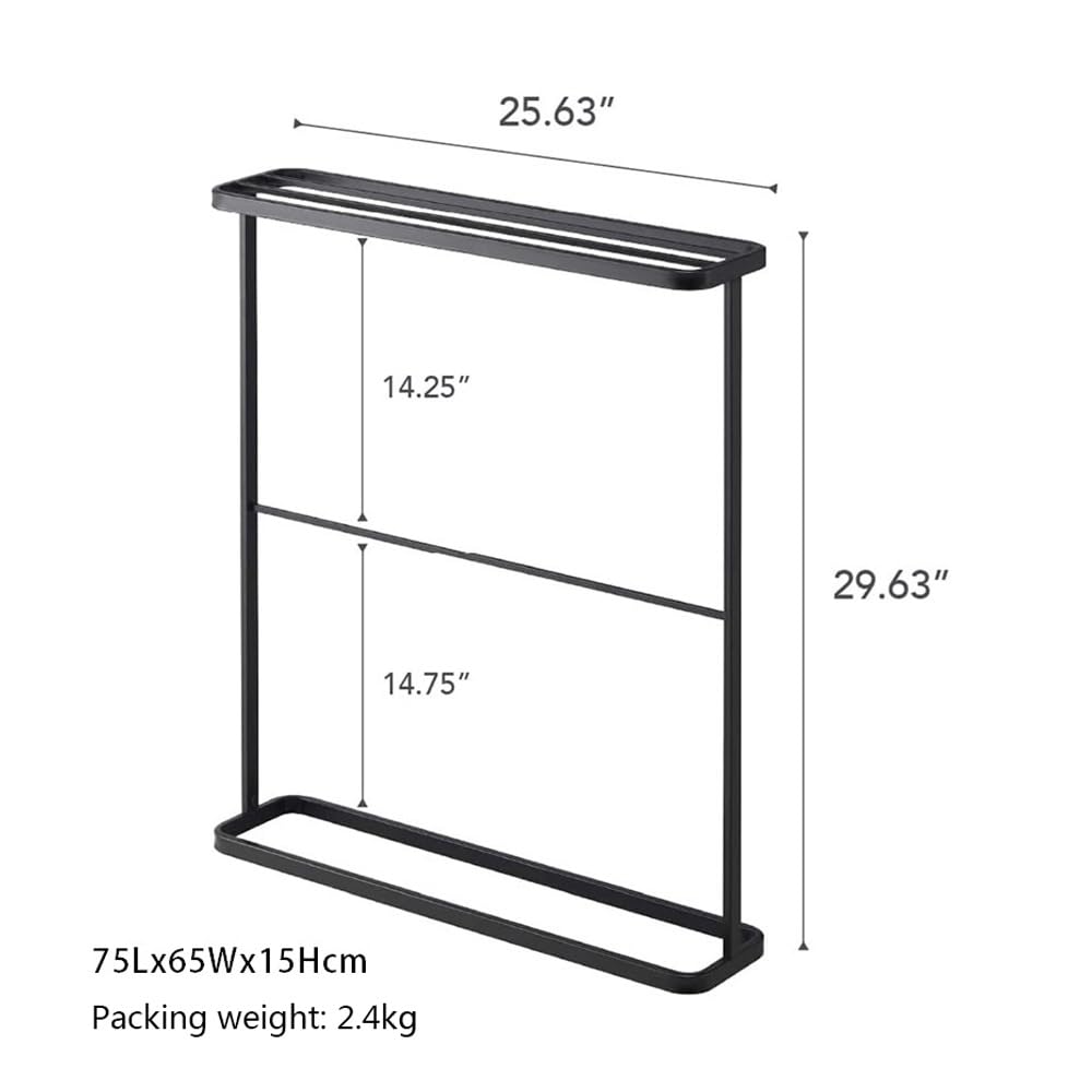 Towel Rack Iron Floor Towel Rack Bathroom Storage Simple Free Standing Rail