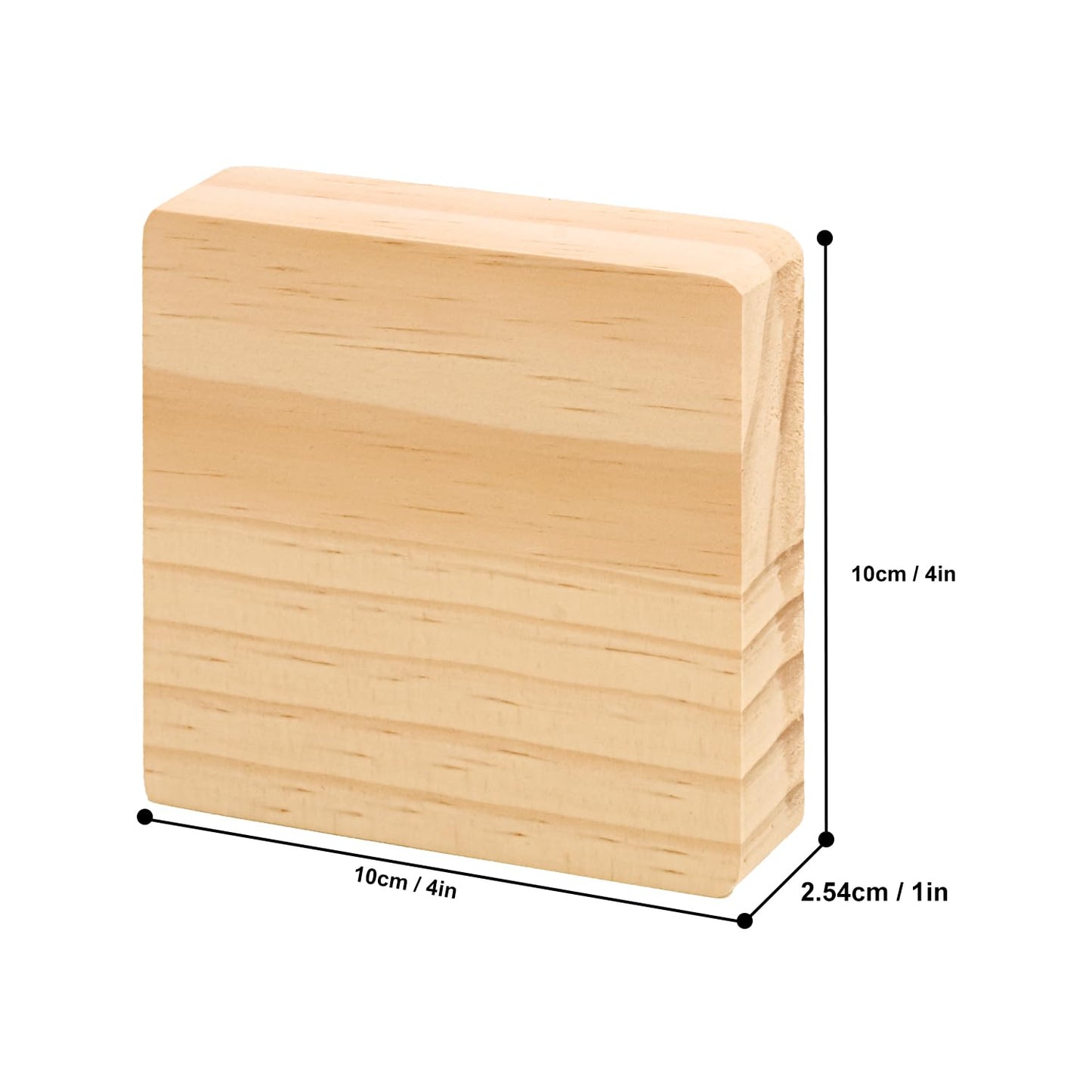 kukmakri 25 Pack Unfinished Wood Blocks for Crafts - 4 X 4 X 1 Inch Wooden Square Blocks, Premium Pine Wood Boards for Artistic Engraving, Perfect Panels for All DIY Craft Projects