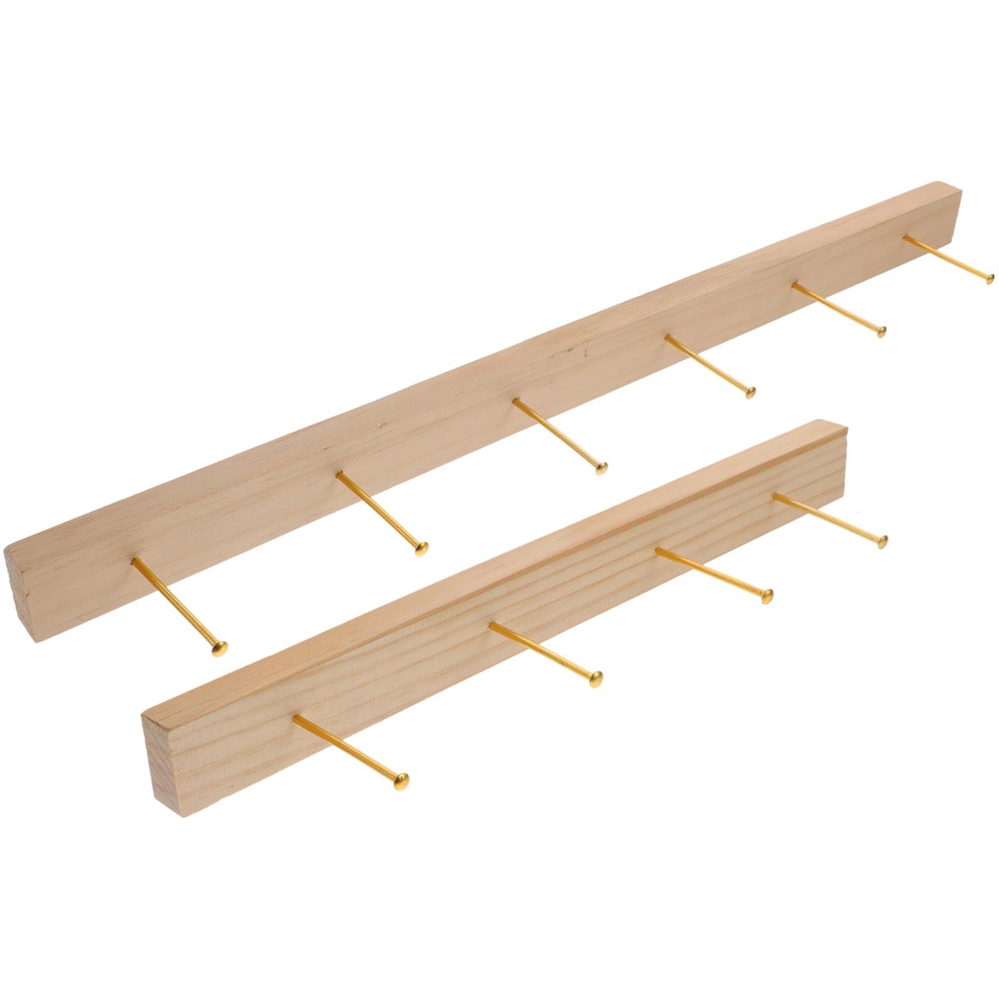Holibanna Wall Jewelry Organizer Wooden Necklace Holder Wall Mount with Hooks for Earrings Rings Bracelet Jewelry Display Holder for Home Dresser Store 18.89 X 1.29 X 2.36 in