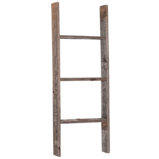 BarnwoodUSA Rustic Farmhouse Decorative Ladder - Our 3ft Ladder can be Mounted Horizontally or Vertically | Crafted from 1% Upcycled Wood | No Assembly Required | Weathered Gray