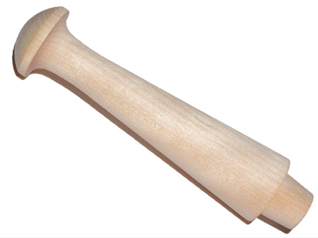 Jumbo Extra Large Shaker Pegs - Unfinished Hardwood Sanded Smooth Perfect for Hanging - 5-1/4 Inch Length with 5/8 Inch Tenon (8-Pack) - Balsam Point Workshop