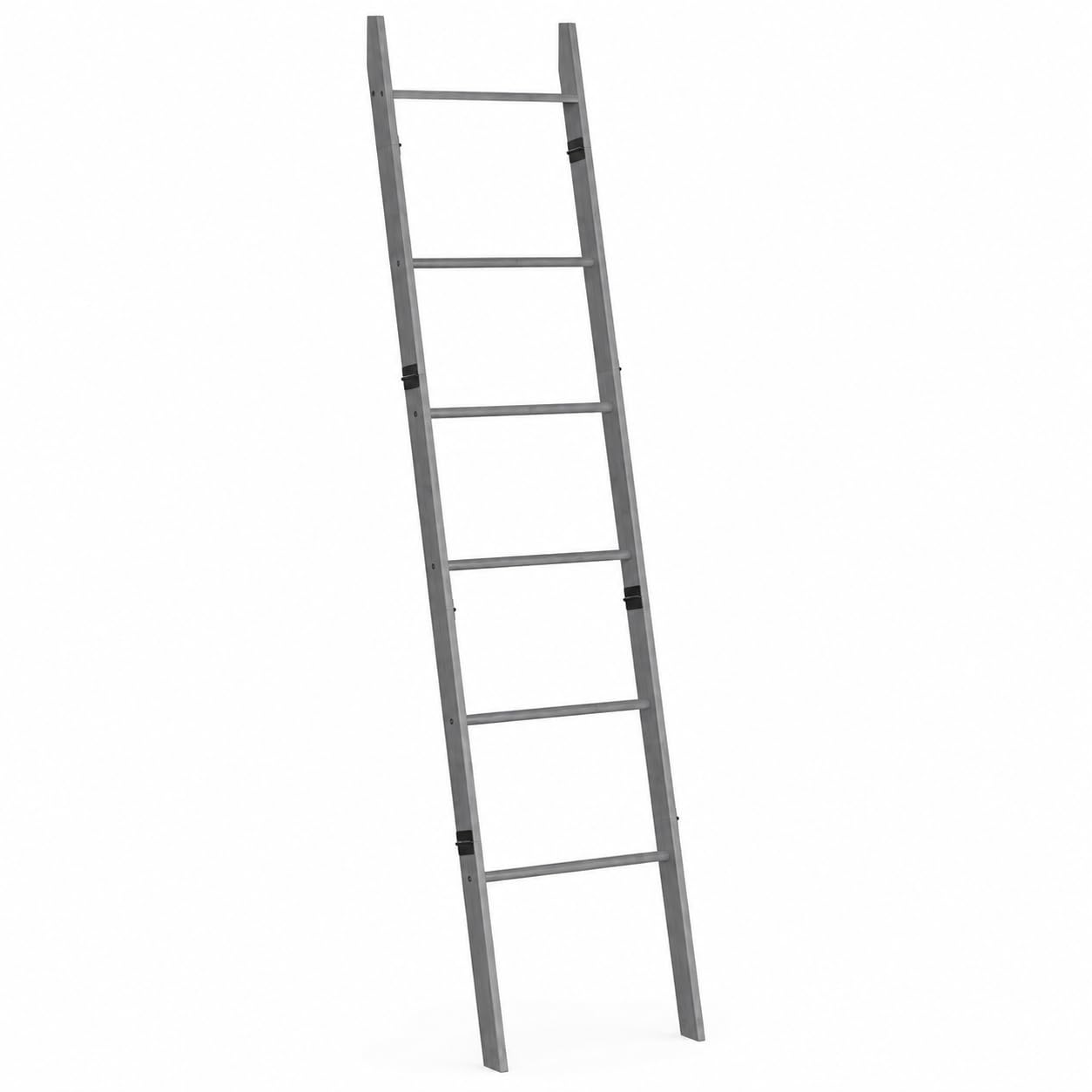 BAMBANG 6-Tier Blanket Ladder for Living Room, Blanket Quilt Ladder Rack Rustic Decorative Towel Holder, Wall Leaning Blanket Ladder Shelf Storage Farmhouse Decor for Bedroom Bathroom, Gray