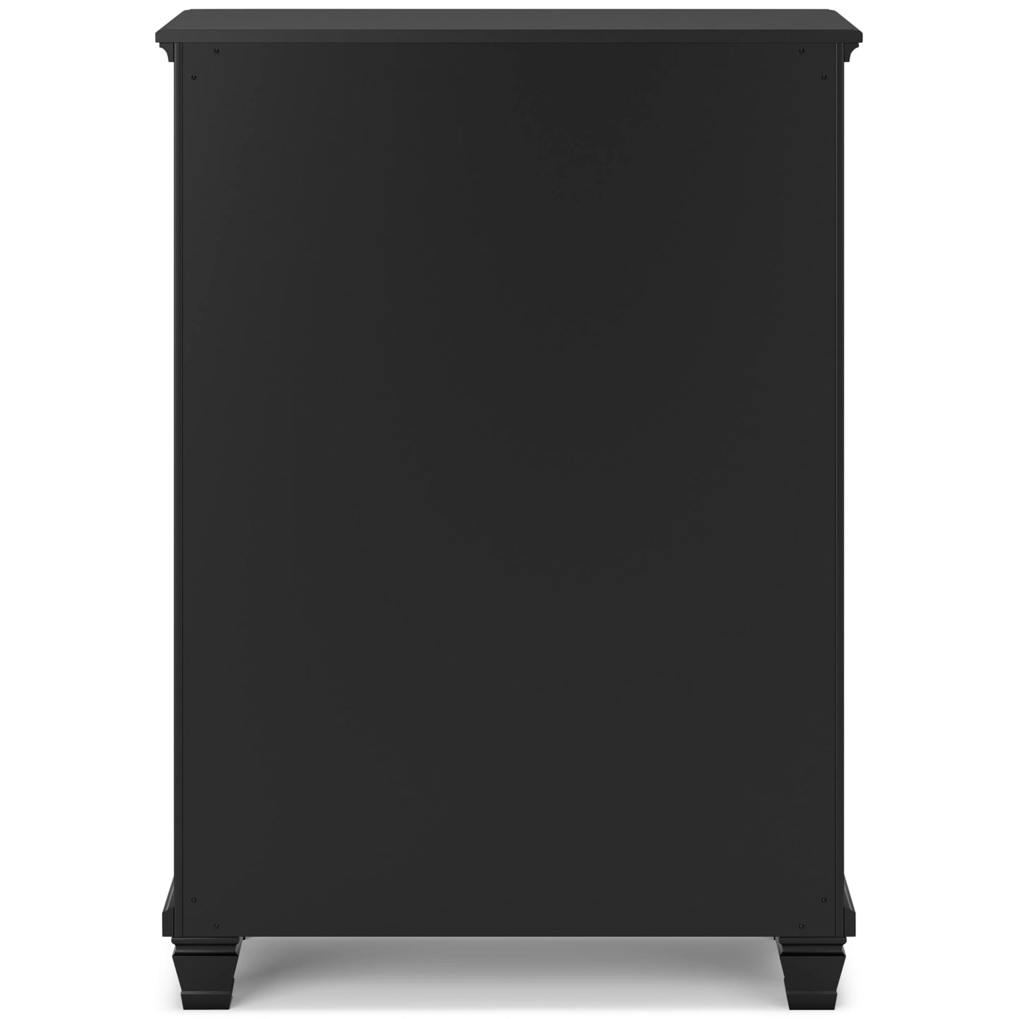 Signature Design by Ashley Lanolee Black Chest of Drawers, Tall Dresser, 5-Drawer Wooden Dresser for Bedroom, 36" W x 17" D x 50" H