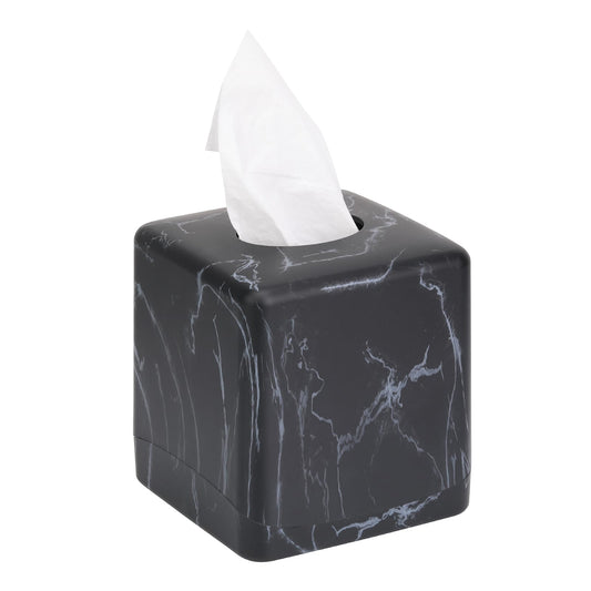 MOCHTERO Marble Pattern Square Tissue Box Cover,Modern Tissue Holders Decor,for Bathrooms, Bedroom, Dinner Table, Office