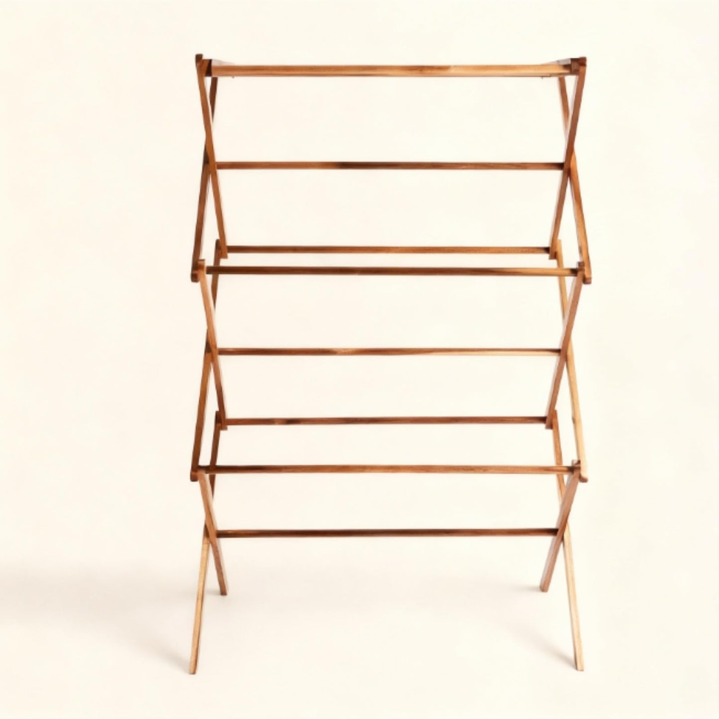 NMGMJQ Wooden Foldable Clothes Drying Rack Clothing Towel Organizer Easy Assemble