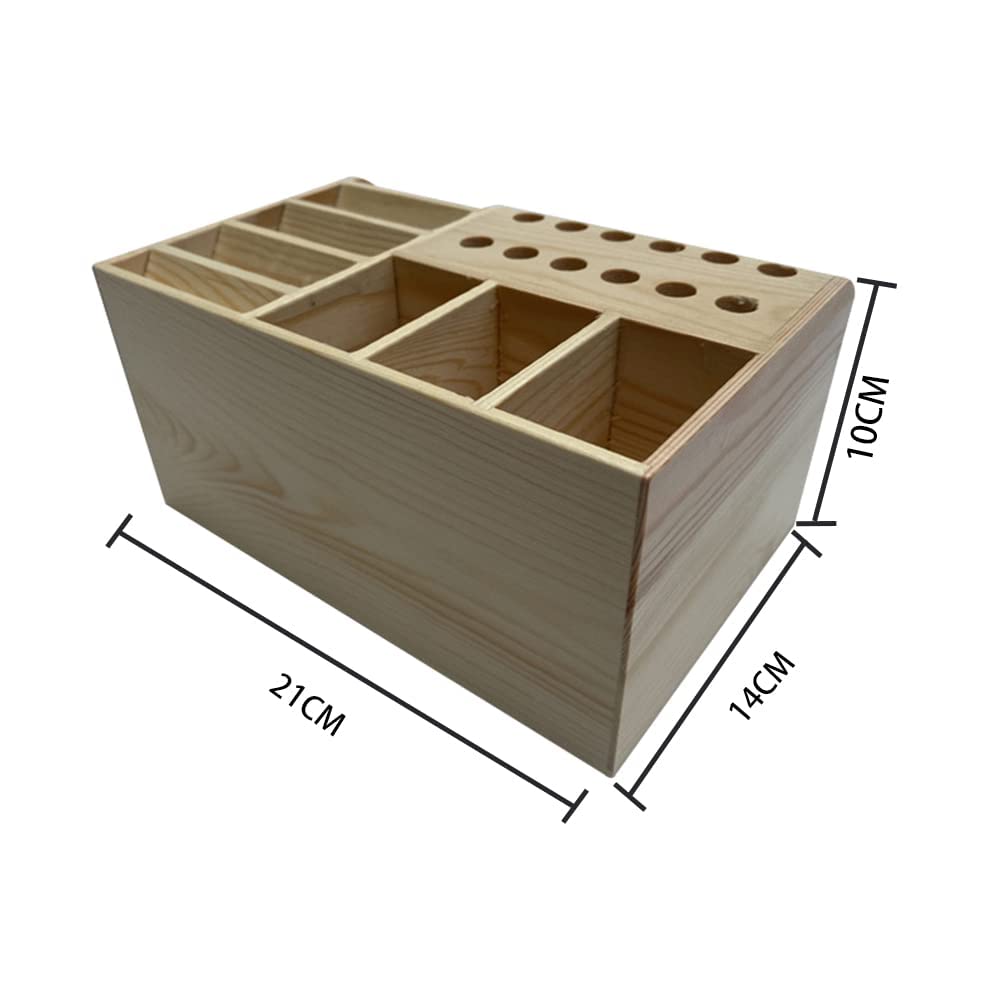SUIDI Mutifunctional bamboo Wooden Storage Box Desktop Phone Repair Screwdriver Tweezers Holder Phone Parts Organizer Tool Organizer