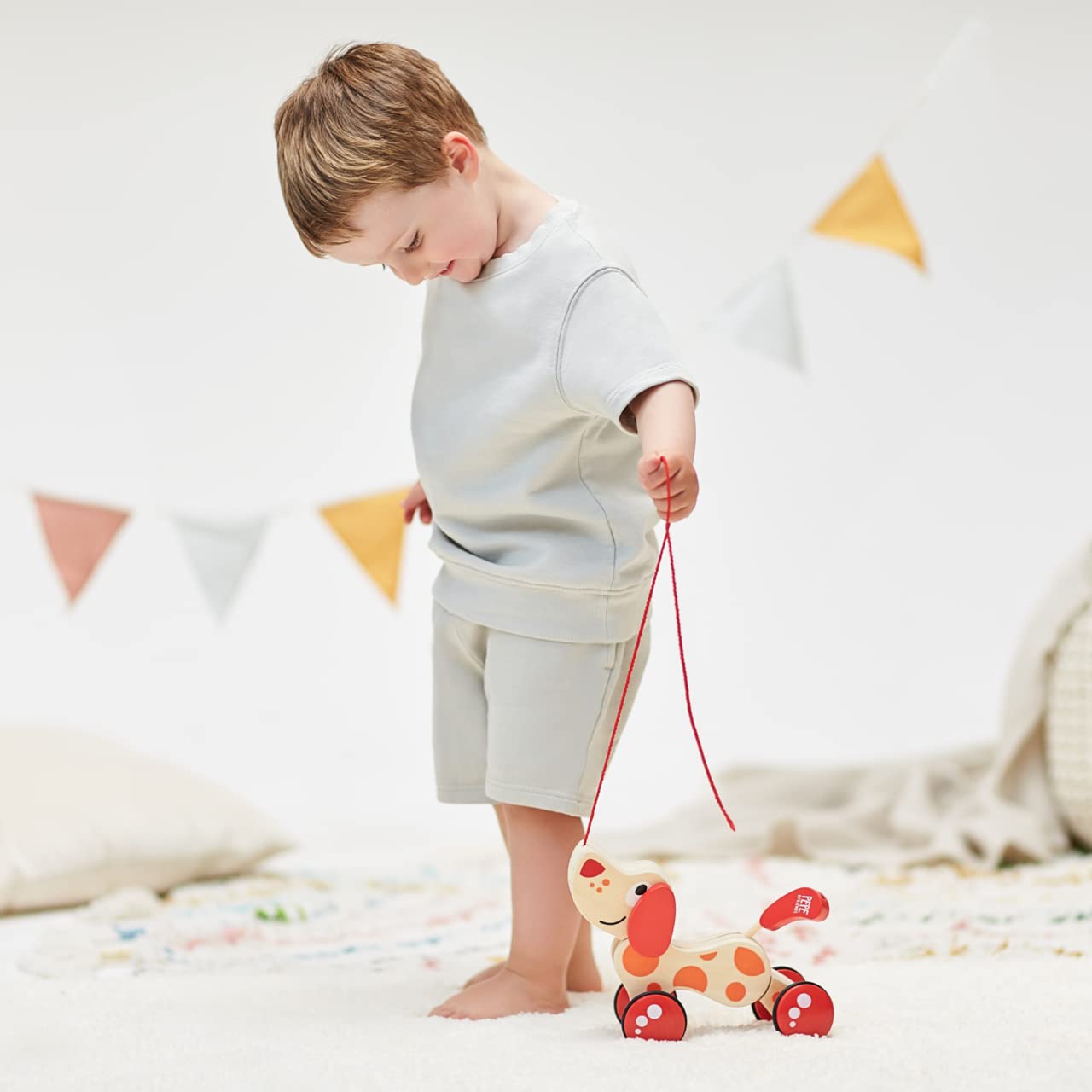Hape Walk-A-Long Puppy Wooden Pull Toy